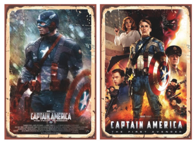 Captain America Film Film MDF Wand Poster Schild Plakette Vintage Retro Kunst Geschenk