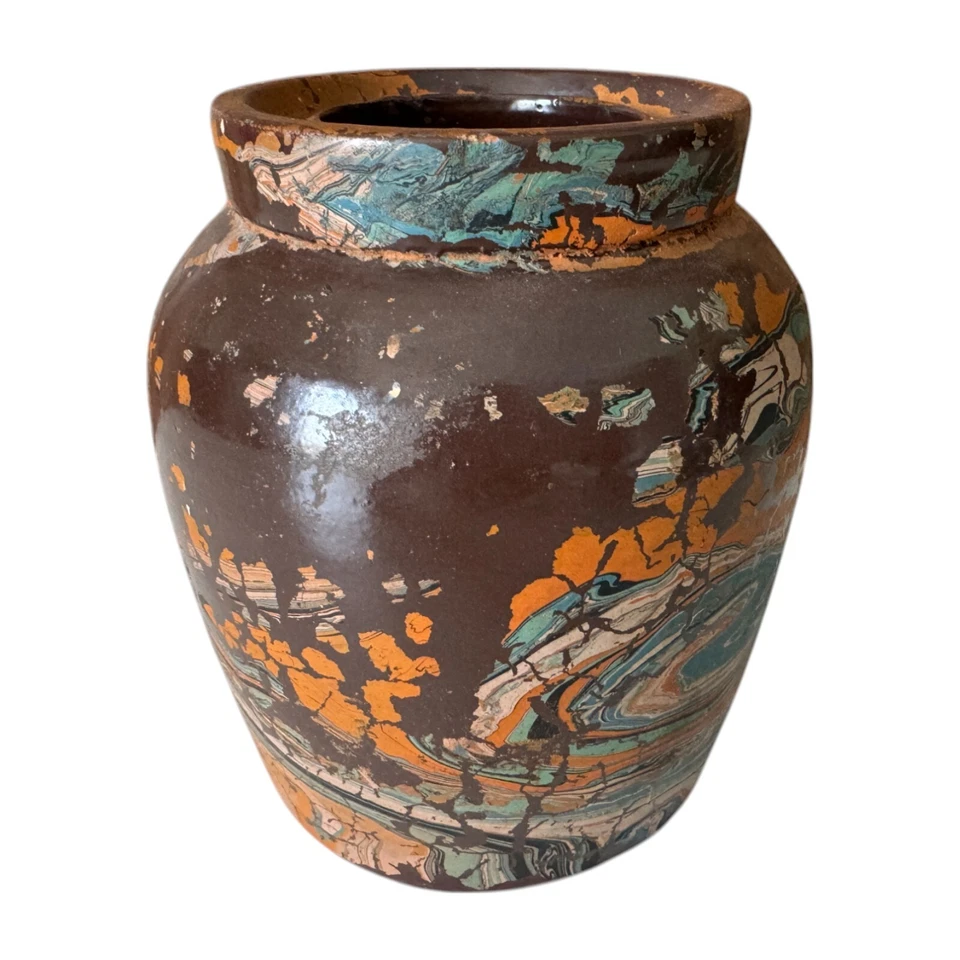 Vintage Ozark Roadside Tourist Stoneware Pottery Crock Vase - Image 3 of 4