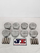 JE 4.130" SBC 400 18 DEGREE DOME PISTONS rod brodix wissota ump drag race car aa