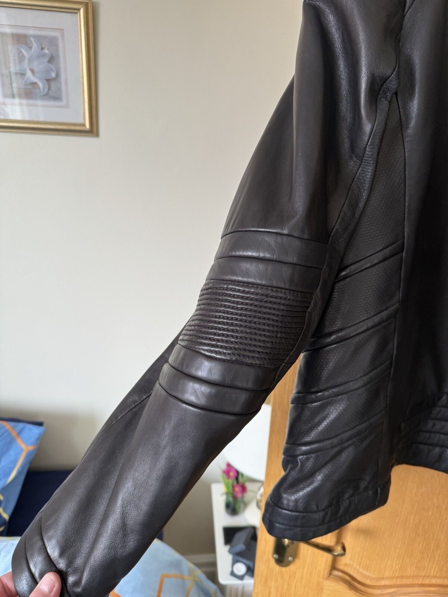 Boss Men's Mclaren Leather Jacket Size 54 UK