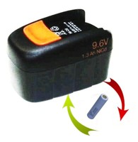 Akkureparatur Zellentausch FüR Fein Akku Abs 9,6 V Mit 1,4 Ah Nicd