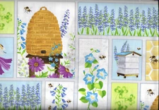 45" 100% cotton novelty fabric "Buzzy Bee" by Henry Glass & Co.