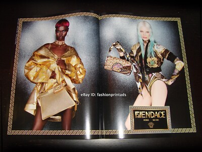 FENDACE 2-Page PRINT AD Pre-Fall 2022 AMAR AKWAY Kristen McMenamy