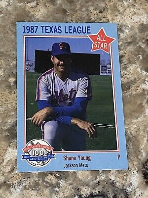 1987 Texas League All Stars Shane Young #14 Jackson Mets Minor League  Baseball