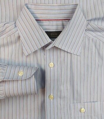 Round nickel Pebble ETON of Sweden Ganghester 1928 Red Line Dress Shirt Blue Striped Men's 16 / 41 | eBay Round nickel Pebble ETON of Sweden Ganghester 1928 Red Line Dress Shirt Blue Striped Men's 16 / 41 | eBay