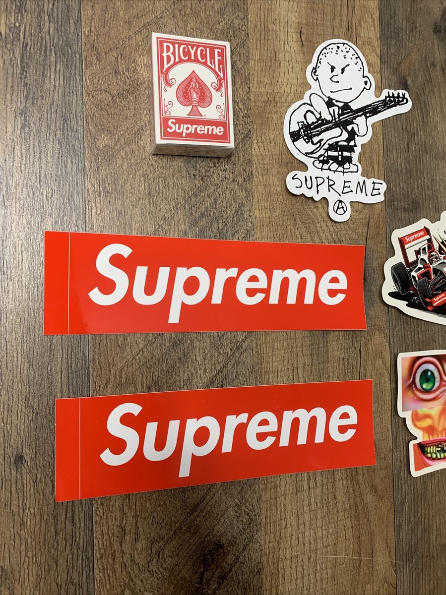 New Supreme FW21 Stickers Rocker Face box logo Race lot Playing