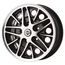 5.5"x15" JBW COSMIC 5x112 Black/HL Wheels Classic VW Bay Window Bus Set of 4 