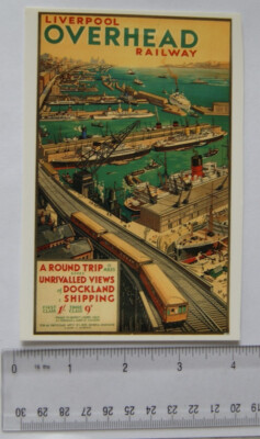 c.1980s Postcard Liverpool Overhead Railway - A Round Trip