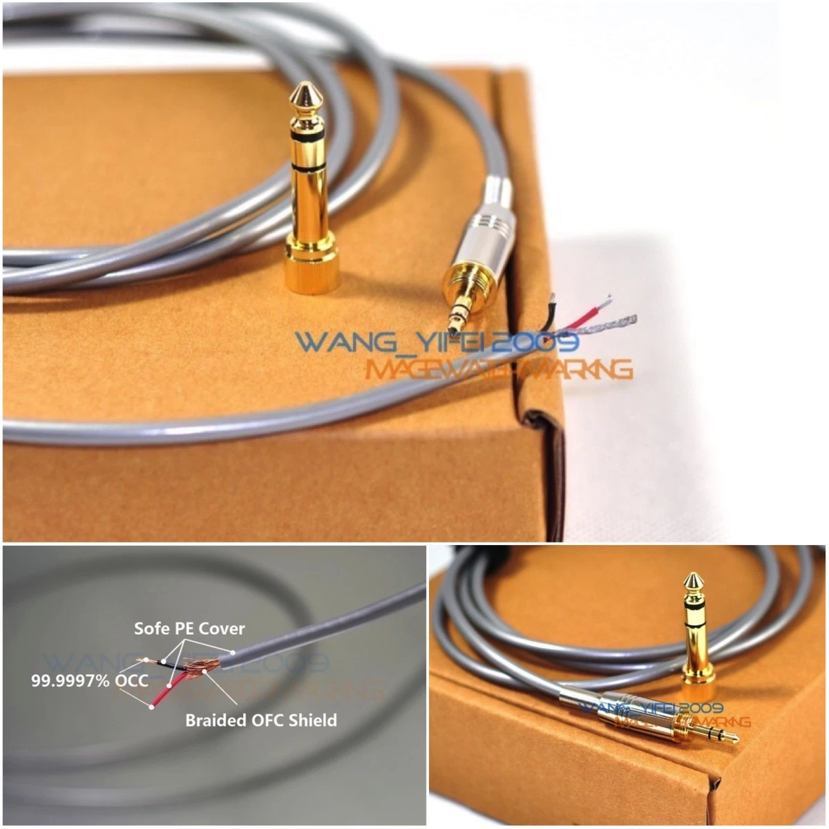 Replacement Repair Audio Upgrade 5N OCC Cable Wire For AKG K701 K601 Headphone