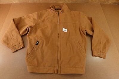 CornerStone Mens Size XL Brown Washed Duck Cloth Flannel-Lined Work Jacket New