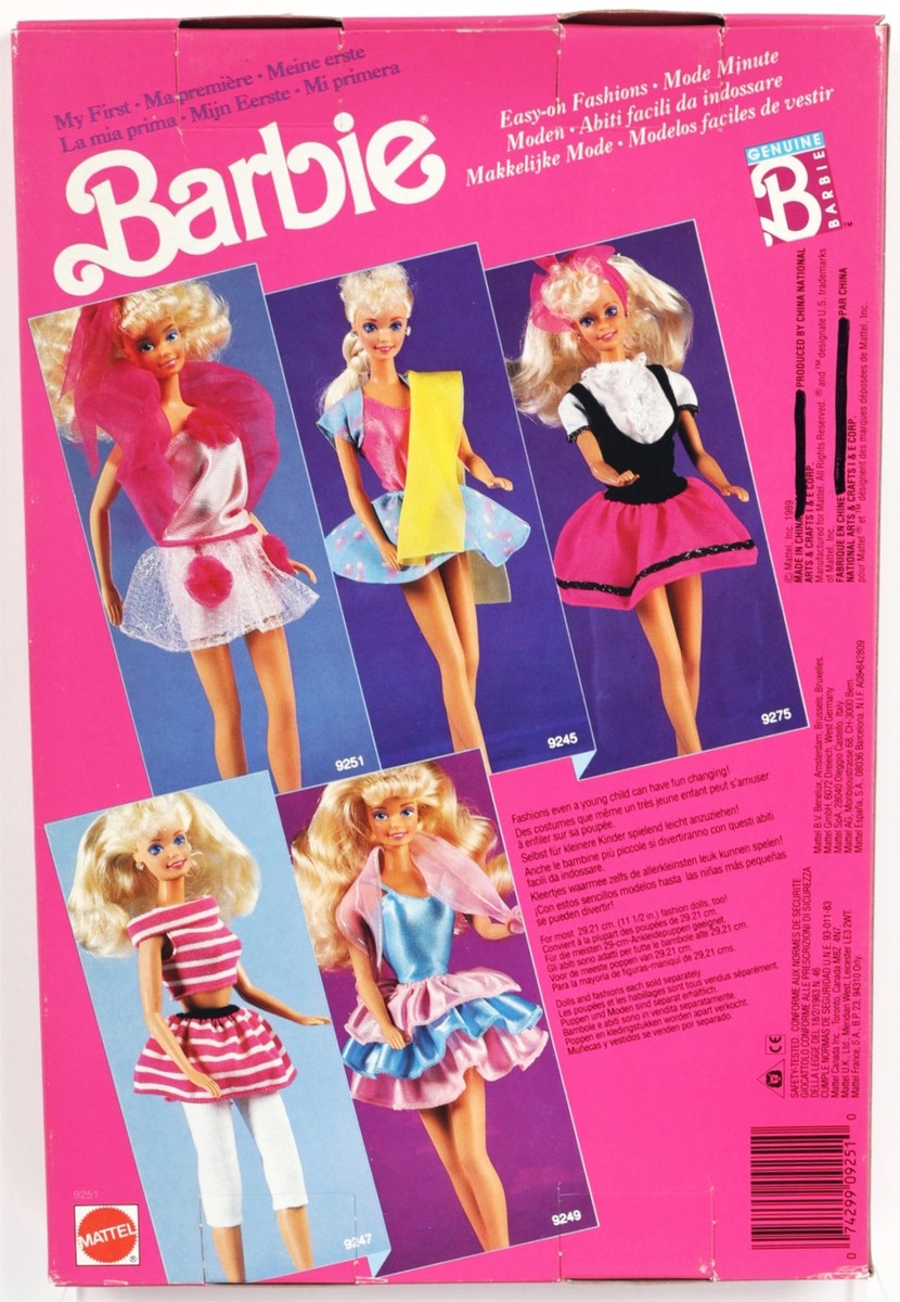 My First Easy On Barbie Fashions La Mia Prima Foreign - 9251 NRFP
