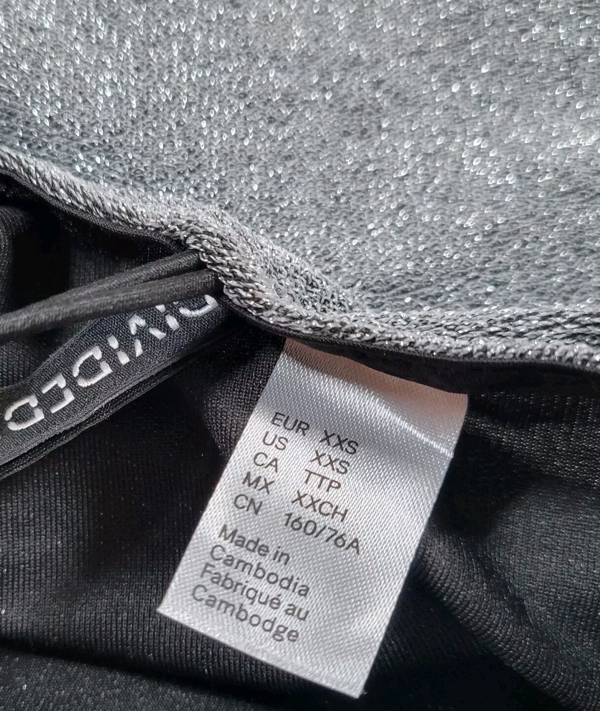 Divided H&M Mini Dress XXS Glitter Bodycon Silver   thumbnail 3