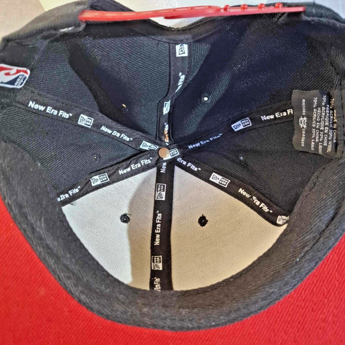 New Era Miami Heat NBA Basketball Hat Snapback Red Black Canvas Cap Adjustable - Picture 7 of 9
