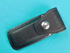 Vintage Black Leather Scabbard Sheath for Colonial Folding Knife