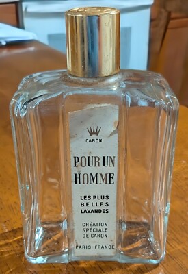 Vintage Empty 5'' Cologne Bottle Caron Pourun Homme
