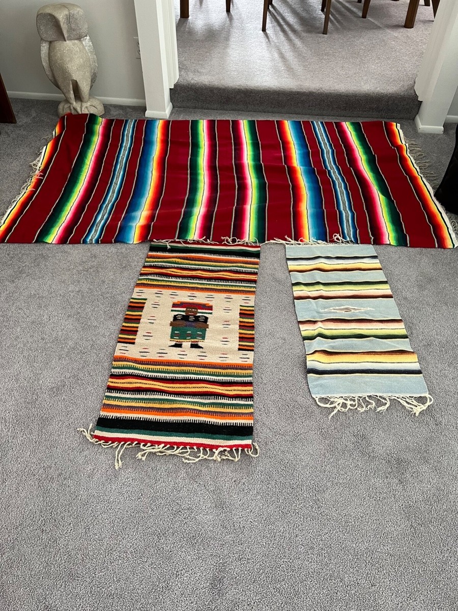 ビンテージ　メキシコ　アートラグ 3 Beautiful Vintage Mexican Rugs | eBay