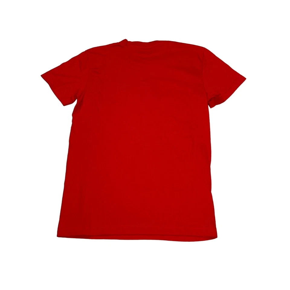 Camisa American Apparel Niños Mediana Roja No Cuenta Con ella Camiseta Gráfica 8 Bolas Foto 3 de 4