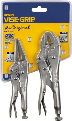 IRWIN Tools 36 Vise Grip Locking Pliers Set 2 Piece Curved Long Nose Pliers