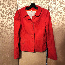 J. Crew Vintage Orange Red Corduroy Jacket Size 4