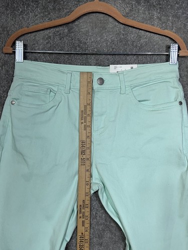 Falls Creek Girlfriend Cropped Jeans Girls Size XL 14-16 Stretch Pastel Green - Picture 9 of 11