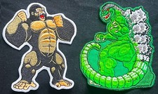 GODZILLA v KING KONG monster 4" Embroidered PATCH set Monsterverse Monarch lot