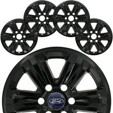 4 Black 2015-2020 Ford F150 XLT 17" Alloy Wheel Skins Full Rim Covers Hub Caps