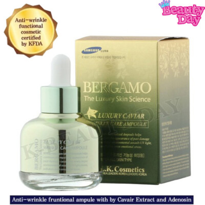 Premium Luxury Anti-Wrinkle Ampoule 30ml Caviar Whitening Gold Serum made KOREA