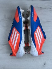 Adidas F50 Adizero Orange Blue Football Cleats Boots US10 1/2 UK10 EUR44 2/3