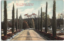 Edw. C Sterling's Residence "La Casada" Redlands, CA c1910s Vintage Postcard