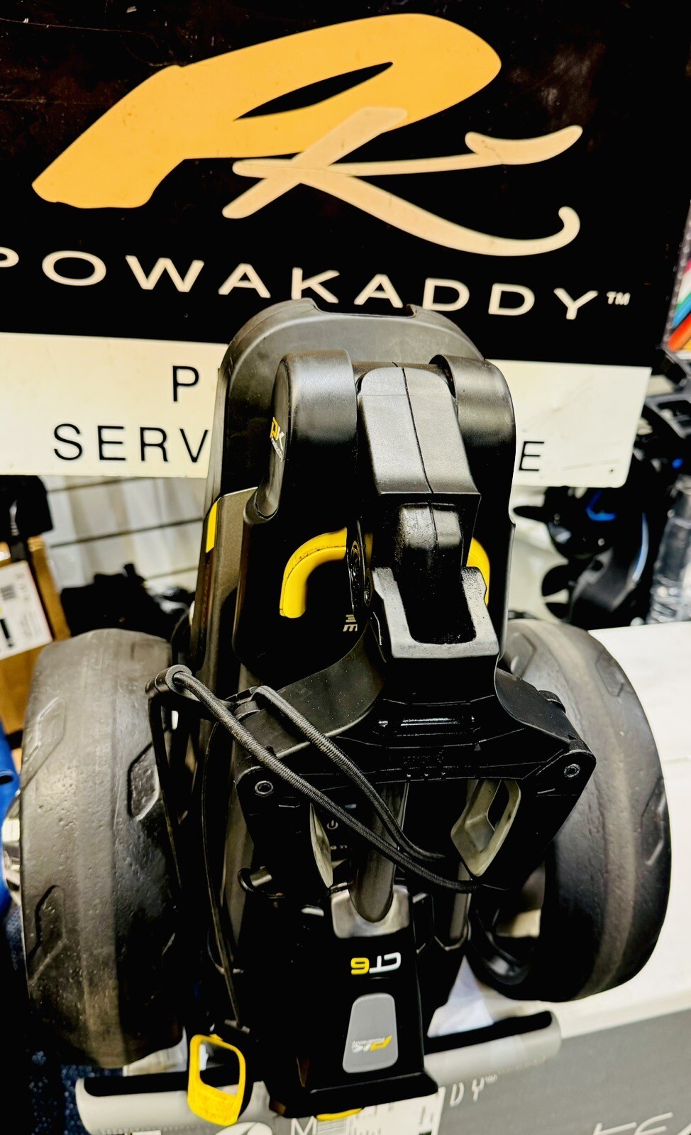 POWAKADDY CT6 ELECTRIC GOLF TROLLEY WITH UMBRELLA HOLDER 24 HOUR