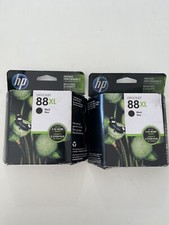 Lot Of 2 Genuine HP 88XL Black Ink Cartridge - Brand New Factory Sealed