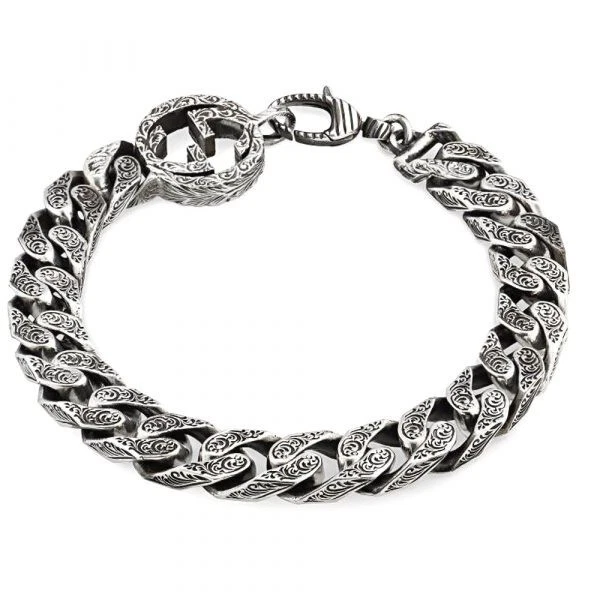 Gucci Bracciale Catena G Incastro In Argento YBA454285001
