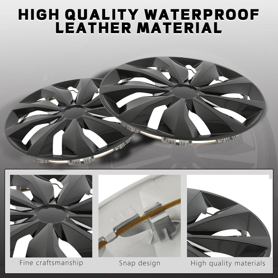 Set of 4 15" Hubcap Wheel Covers Hub Caps Snap on For Toyota Prius 2012-2023 - Image 3 of 4