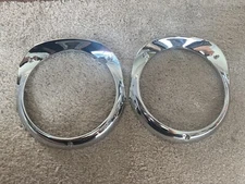 1956 Chevy Belair 210 150 Nomad Headlamp Headlight Bezel Chrome PAIR Sale