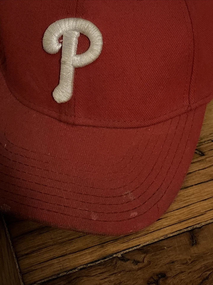 Винтажная регулируемая мужская красная шляпа Philadelphia Phillies MLB New Era БЕСПЛАТНАЯ ДОСТАВКА - Изображение 2 из 4