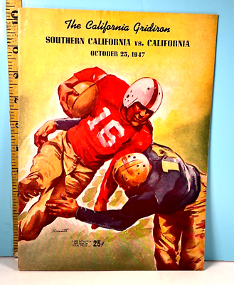 1969 USC VS UCLA COLLEGE FOOTBALL GAME PROGRAM TROJANS BRUINS SOUTHERN