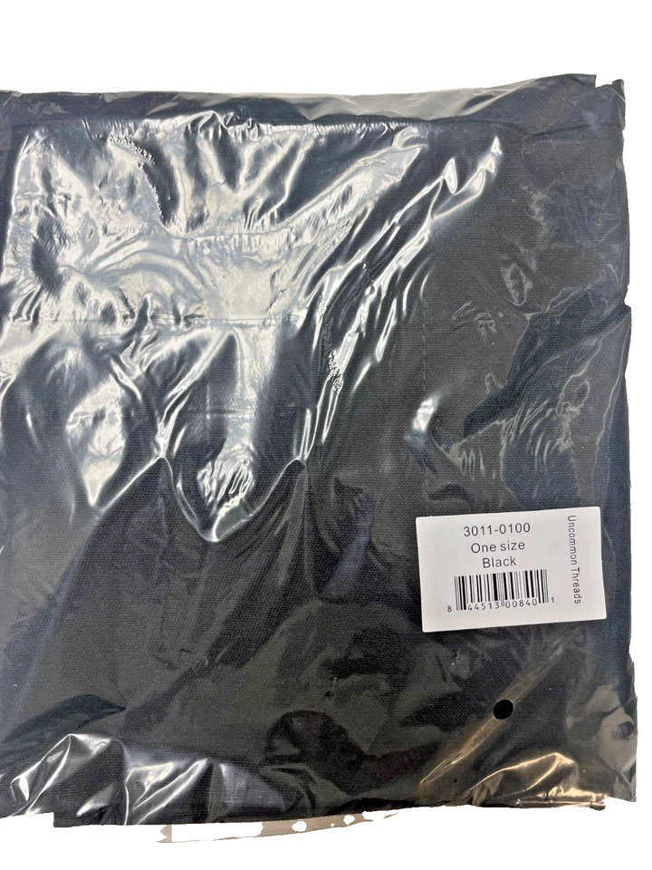 12  ea Uncommon Threads Unisex Adjustable W/ 3-Pocket Bib Aprons Black Dozen - Image 2 of 3