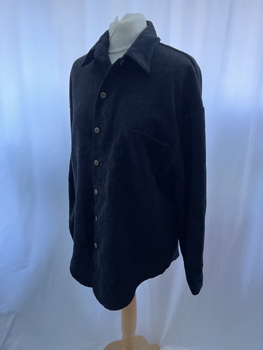 Shein Women's Black Corduroy Long Sleeve Shirt Size M - Picture 10 of 12