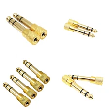 US 10 Pcs 6.35mm 1/4" Male to 3.5mm 1/8" Female TRS Stereo Audio Adapter