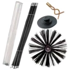 SWEEPS SET DRAIN CLEANIN 16" 400MM Chimney Flue Sweep Brush & 7.4M Drain Rod Set