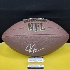 Justin Jefferson #18 Autographed Wilson Football Minnesota Vikings COA Hologram