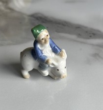 Wade Whimsies Leprechaun On A Pig Ceramic Figurine