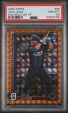 2025 TOPPS FOILFRACTOR 1/1 #80 JACE JUNG 1/1 PSA 8.5