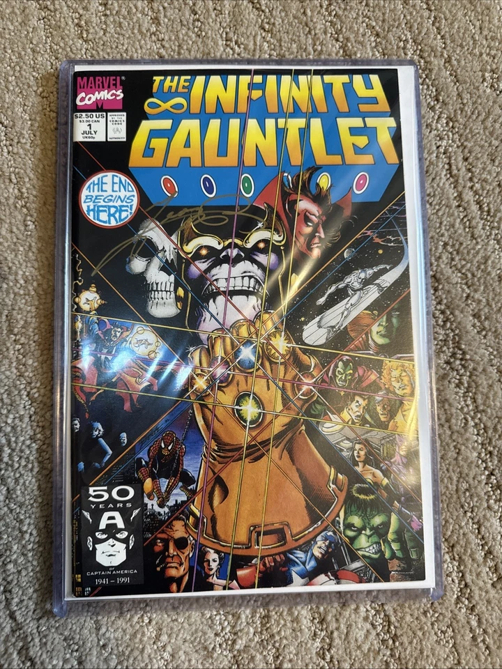Infinity Gauntlet 1 Signed By George Perez. Infinity Gauntlet 3 CGC 9.6 - Image 4 of 4