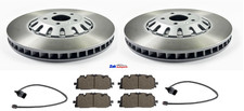 For Audi Q7 3.0 TDi 2016-2024 (375mm) Front 2 Brake Discs And Pads And Sensors
