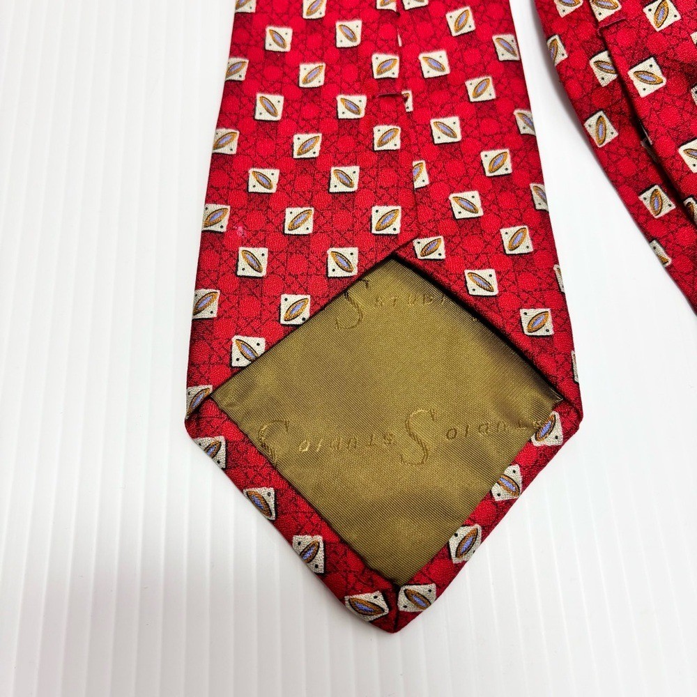 ROBERT TALBOTT STUDIO Red Holliday Christmas Tie - image 4