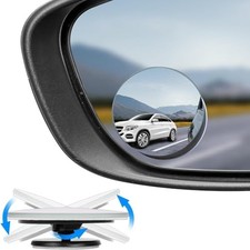 Car Blind Spot Mirror, 2" Round HD Glass Frameless Convex Rear View Mirrors
