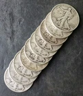 Lot of 10 50c Walking Liberty Silver Half Dollars
