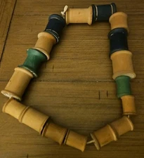 Lot Of 17 Vintage Wooden Thread Spools Coats & Clark