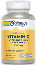 SOLARAY Vitamin C 1000Mg - Time Release Vitamin C Capsules W/Rose HIPS and Acero